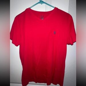 Polo by Ralph Lauren Red V-Neck Shirt
